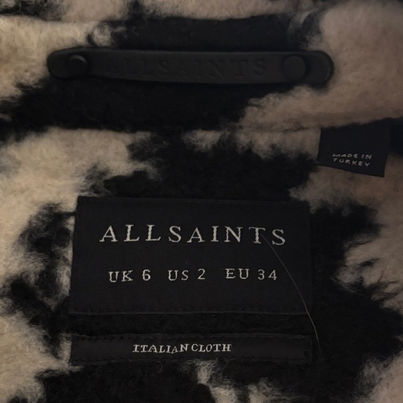 All Saints Black and Cream Jacket - Picture 2 of 2